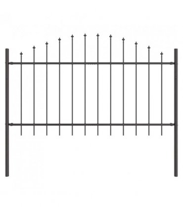 vidaXL Garden Fence Woerden Grey 170 x 140 cm Powder-Coated Steel