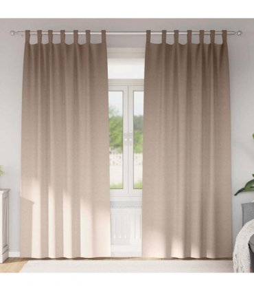 vidaXL Blackout Curtains with Rings 2 pcs Taupe 260 x 140 cm Polyester