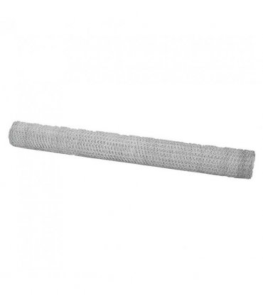 vidaXL Hexagon Fence Silver 1.6 x 25 m Galvanised steel