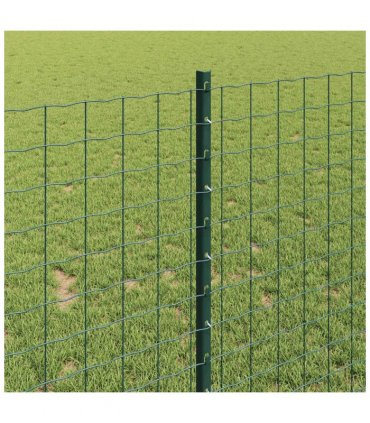 vidaXL Embedded Fence Post 11 pcs Green 140 cm Powder-Coated Steel