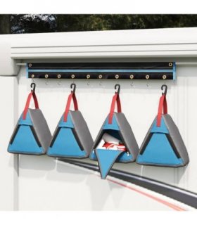 vidaXL Storage Bag 4 pcs Grey and Blue 24 x 16 x 24 cm Oxford