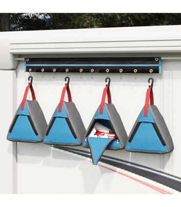 vidaXL Storage Bag 4 pcs Grey and Blue 24 x 16 x 24 cm Oxford