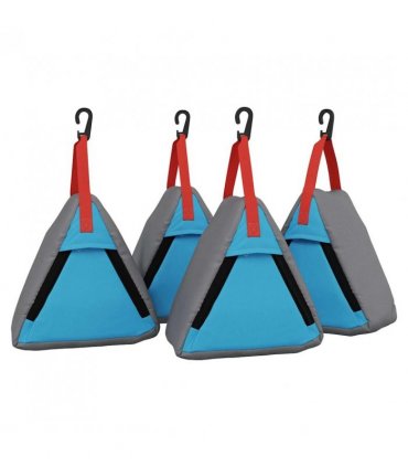 vidaXL Storage Bag 4 pcs Grey and Blue 24 x 16 x 24 cm Oxford