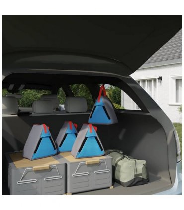 vidaXL Storage Bag 4 pcs Grey and Blue 24 x 16 x 24 cm Oxford