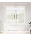 vidaXL Lace Curtain with Curtains Floral White 200 x 150 cm Polyester