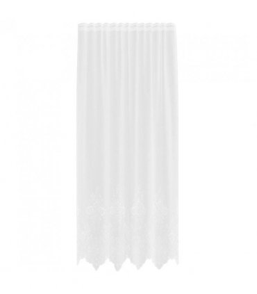 vidaXL Lace Curtain with Curtains Floral White 200 x 150 cm Polyester