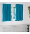 vidaXL Blackout Curtains with Rings 2 pcs Turquoise 140 x 140 cm