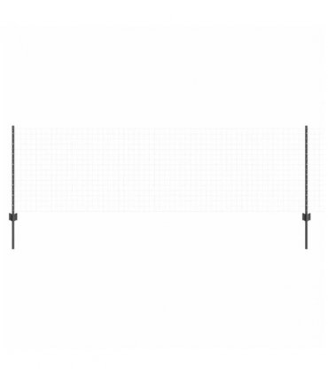 vidaXL Embedded Fence Post 11 pcs Grey 120 cm Powder-Coated Steel
