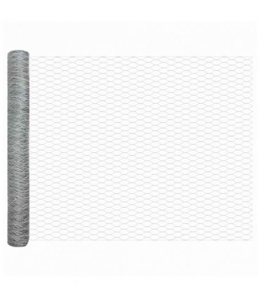 vidaXL Hexagon Fence Silver 1 x 100 m Galvanised steel