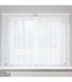 vidaXL Lace Curtain with Curtains Floral White 180 x 150 cm Polyester