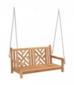 vidaXL Garden Swing Bench 114 x 60 x 64 cm Solid Teak Wood
