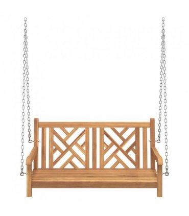 vidaXL Garden Swing Bench 114 x 60 x 64 cm Solid Teak Wood