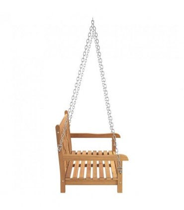 vidaXL Garden Swing Bench 114 x 60 x 64 cm Solid Teak Wood