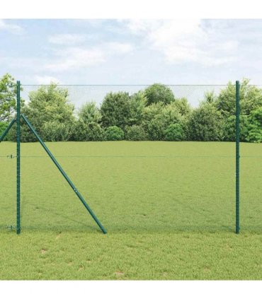 vidaXL Hexagon Fence Green 1.5 x 10 m PVC