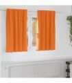 vidaXL Blackout Curtains with Rings 2 pcs Bright Orange 140 x 140 cm