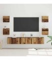 vidaXL TV Cabinet Set Wall-mounted 7 pcs Old Wood Engineered Wood