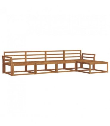 vidaXL Outdoor Sofa Set 5 pcs Natural Solid Acacia Wood