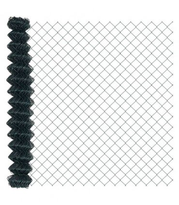 vidaXL Chain Link Fence 10 x 1.5 m Steel Green