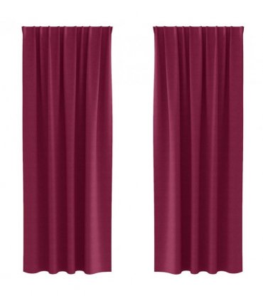 vidaXL Blackout Curtains with Rings 2 pcs Wine Red 245 x 140 cm