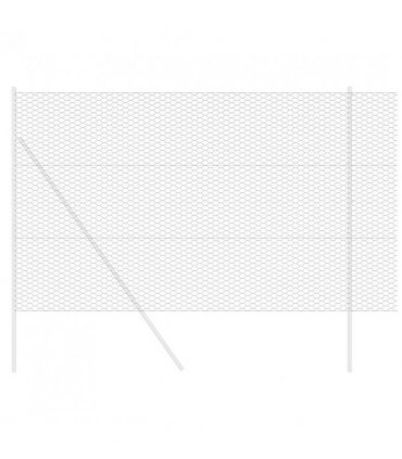 vidaXL Hexagon Fence Grey 1.5 x 50 m PVC
