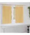 vidaXL Blackout Curtains with Rings 2 pcs Beige 140 x 140 cm Polyester