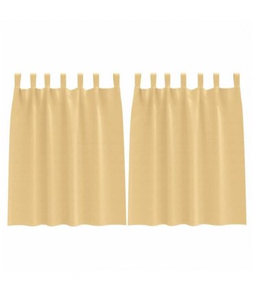 vidaXL Blackout Curtains with Rings 2 pcs Beige 140 x 140 cm Polyester