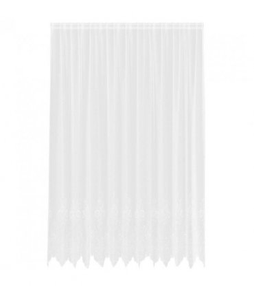 vidaXL Lace Curtain with Curtains Floral White 260 x 300 cm Polyester