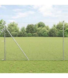 vidaXL Chain Link Fence 10 x 1.5 m Galvanised steel Silver