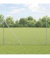 vidaXL Chain Link Fence 10 x 1.5 m Galvanised steel Silver
