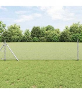 vidaXL Hexagon Fence Silver 0.8 x 50 m Galvanised steel
