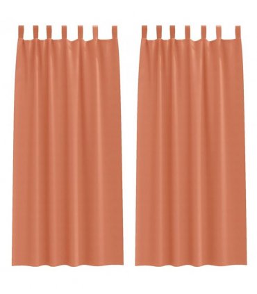 vidaXL Blackout Curtains with Rings 2 pcs Terracotta 260 x 140 cm