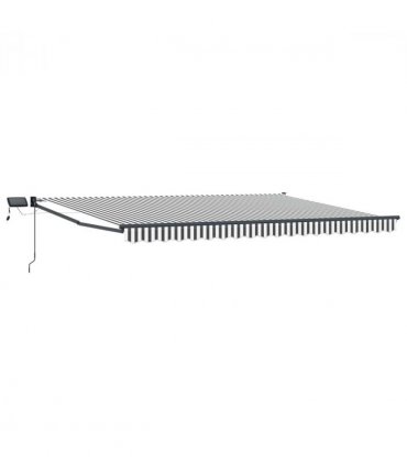vidaXL Manual Retractable Awning with LEDs 4 x 3 m