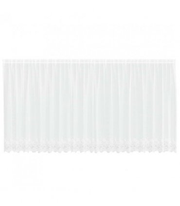 vidaXL Lace Curtain with Curtains Floral White 180 x 500 cm Polyester