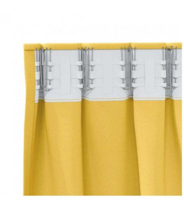 vidaXL Blackout Curtains with Rings 2 pcs Mustard Yellow 225 x 140 cm
