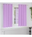 vidaXL Blackout Curtains with Rings 2 pcs Purple 175 x 140 cm