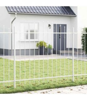 vidaXL Garden Fence Woerden White 170 x 165 cm Powder-Coated Steel