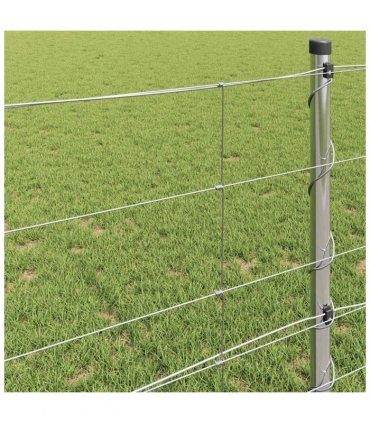 vidaXL Field Fence Silver