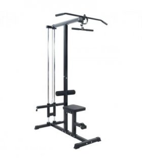 vidaXL Lat Pulldown Machine Manual Black 110 x 70 x 187 cm