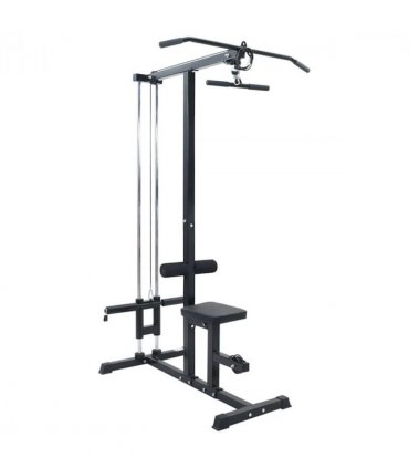 vidaXL Lat Pulldown Machine Manual Black 110 x 70 x 187 cm