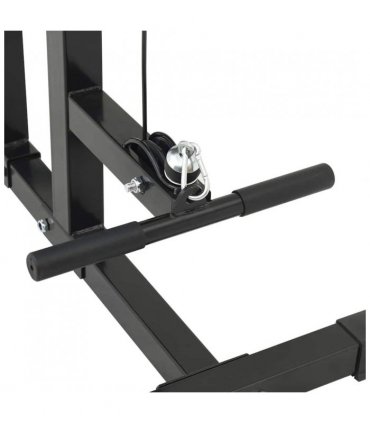 vidaXL Lat Pulldown Machine Manual Black 110 x 70 x 187 cm