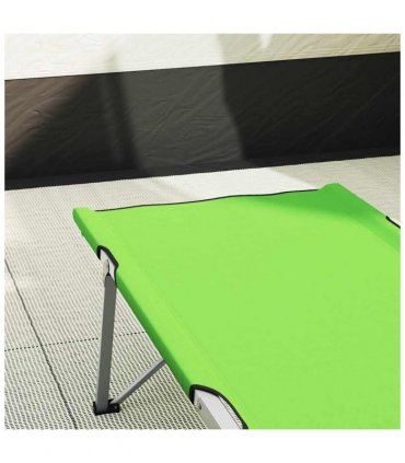 vidaXL Folding Camping Bed Green 194 x 62.5 x 42.5 cm Oxford and Steel