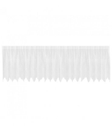 vidaXL Lace Curtain with Curtains Floral White 100 x 500 cm Polyester
