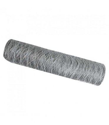 vidaXL Hexagon Fence Silver 0.8 x 25 m Galvanised steel
