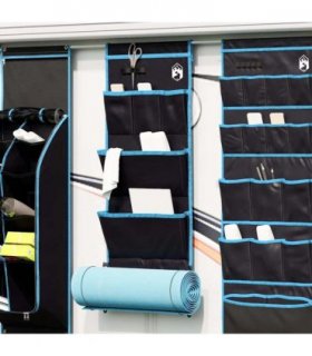 vidaXL Storage Bag with Storage Black and Blue 91 x 47.5 cm Oxford