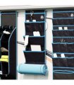 vidaXL Storage Bag with Storage Black and Blue 91 x 47.5 cm Oxford