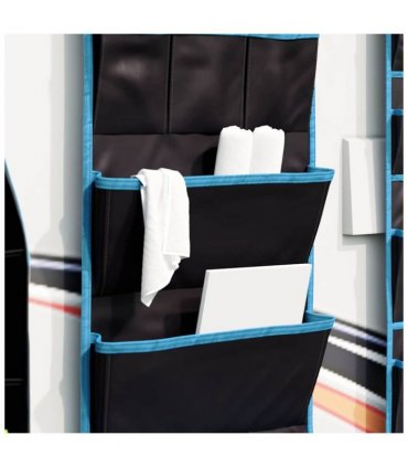 vidaXL Storage Bag with Storage Black and Blue 91 x 47.5 cm Oxford