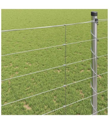 vidaXL Field Fence Silver