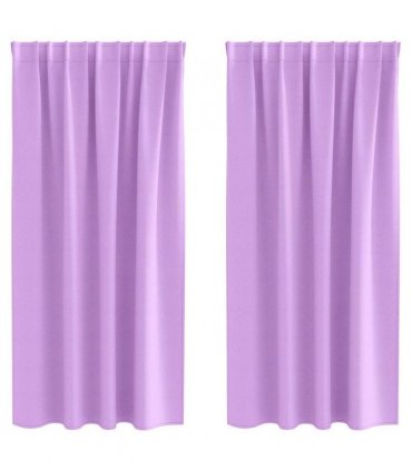 vidaXL Blackout Curtains with Rings 2 pcs Purple 175 x 140 cm