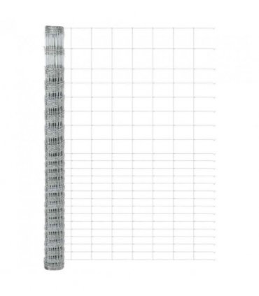 vidaXL Field Fence Silver