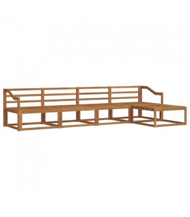 vidaXL Outdoor Sofa Set 5 pcs Natural Solid Acacia Wood